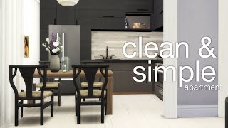 clean and simple apartment  the sims 4  1312 21 chic street  speedbuild [upl. by Fayette]