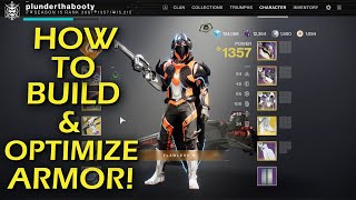 HOW to BUILD amp OPTIMIZE all your ARMOR In Destiny 2 Build Guide [upl. by Htide26]