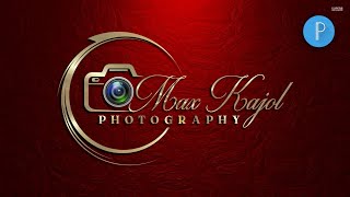 Photography logo design in pixellab  photography logo design  photography signature logo [upl. by Nivrek]