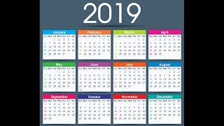 2019 Calendar Free Download [upl. by Irra]