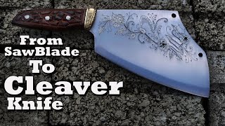 ♻️ Making Butcher Cleaver Knife from SawBlade  Cara Buat Parang Daging [upl. by Eelir]