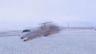 Embraer ERJ145 Slides Off Runway  XPlane 11 [upl. by Harim]