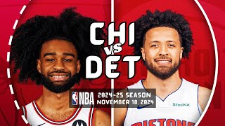 Chicago Bulls vs Detroit Pistons Full Game Highlights  Nov 18 2024  202425 NBA Season [upl. by Bonilla731]