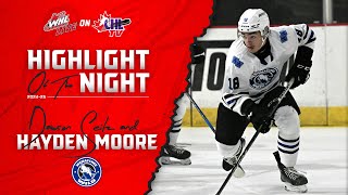 WHL Highlight of the Night  Seitz sprawls Moore Capitalizes [upl. by Ahsekim]