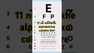 Short l eye test l viedo l micro genuine [upl. by Atinat]