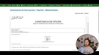 Como descargar CONSTANCIA de INSCRIPCION de AFIP MONOTRIBUTO [upl. by Cindi]