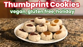 Thumbprint Cookies  vegan gluten free holiday [upl. by Munt]