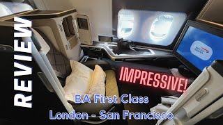 11 HOURS in FIRST CLASS British Airways FLIGHT REVIEW and TRIP REPORT from London  San Francisco [upl. by Atsyrt]