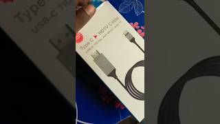 Type c to HDMI cable unboxing  ganga tech [upl. by Ahsekim674]