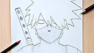 How To Draw Kakashi Hatake  kakashi Drawing Step by step Easy  Naruto  Tutorial [upl. by Galan]