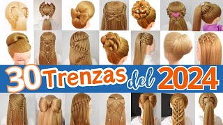 30 Peinados con Las mejores Trenzas para el 2024 de Fiestas  Niñas  Graduacion para Año Nuevo [upl. by Nrubliw737]