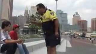 Baltimore Cop vs Skateboarders [upl. by Aiym]