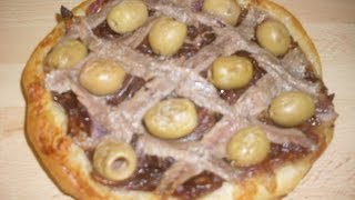 Recette de la pissaladière  oignon rouge  anchois et olives vertes [upl. by Varion393]