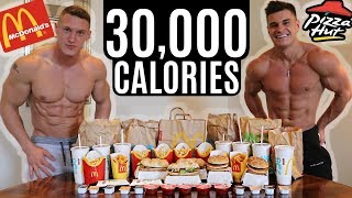 BODYBUILDERS vs 30000 CALORIE CHALLENGE  Epic Cheat Day [upl. by Photima]