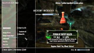 ★ TES 5 Skyrim Gameplay  Leveling Alchemy Fast Easy  Alchemy Guide  Tips amp Tricks 27 [upl. by Melantha728]