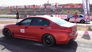 BMW M550i vs Mercedes AMG C63 vs Dodge Charger  Drag Race and Burnouts [upl. by Getter215]