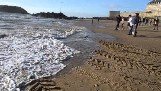 SaintMalo  Vidange et marée montante de la Piscine de Bon secours 2013 PART 2 [upl. by Nihs]