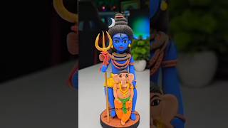 Shiv ji ampganesh ji clay art craft shiv clayart ganesh shortsvideo short shorts diy shorts [upl. by Adidnac]