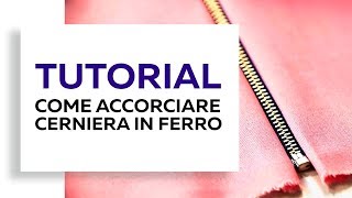 Tutorial cucito Come accorciare cerniera in ferro e cucirla Fai da te Lezioni di tecnologia [upl. by Brandi100]