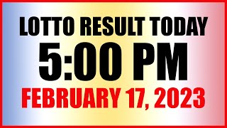 Lotto Result Today 5pm February 17 2023 Swertres Ez2 Pcso [upl. by Attebasile]