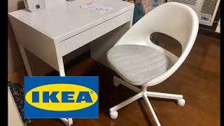 Unboxing LOBERGET  BLYSKÄR Swivel chair  white  IKEA [upl. by Sone7]