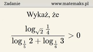Funkcja logarytmiczna  zadanie dowodowe [upl. by Treborsemaj]