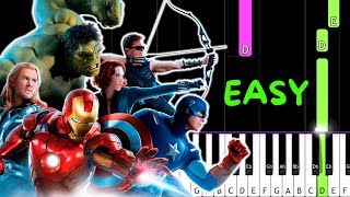 The Avengers Theme  Easy Piano  Piano Tutorial [upl. by Zia]