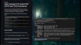 Proxerver  User Friendly HTTP and HTTPS HTTP over TLS proxy server [upl. by Lirret86]