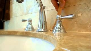 How to Fix  and Re caulk a bathroom counter topCome sistemare un piano bagno [upl. by Cordova]