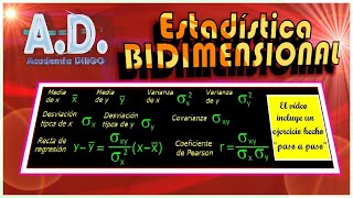 Estadística Distribuciones BIDIMENSIONALES Academia DIEGO [upl. by Blaine]