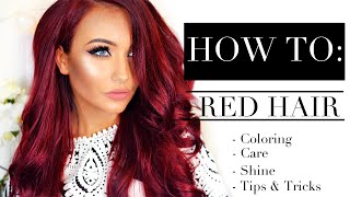 ❤ HOW TO Red Hair  Coloring Care Shine Tips amp Tricks ❤ [upl. by Iran]