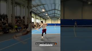 Terence Atmane ATP 158 dictating two points with his powerful forehand Interclubs Pro B tennis [upl. by Markos]