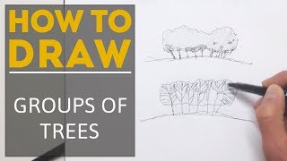 How to Draw a Tree II  Groups of Trees [upl. by Annaihr]