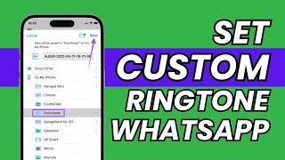 How to Set Custom Ringtone on WhatsApp iPhone  2023 [upl. by Allista291]