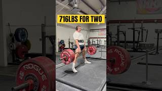 716LBS FOR TWO REPS ON DEADLIFT powerlifting strong deadlift [upl. by Netsriik]