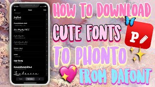 HOW TO DOWNLOAD CUTE FONTS TO PHONTO 2020 [upl. by Lal949]