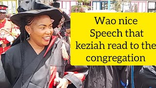 POWERFUL SPEECH THAT KEZIAH WA KARIUKI READ IN HER 1st GRADUATION TO KEZZ SCHOOL OF BEAUTY GRADUATES [upl. by Nenad915]