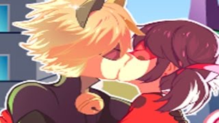 LadyBug and Cat Noir  Kissing  Dress Up Game for Kids [upl. by Amlet]