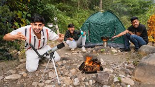 Overnight survival challenge with amazing camping gadgets in forest [upl. by Packston]