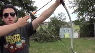 PVC Recurve Bow  Review and Shoot First Attempt [upl. by Bowles]