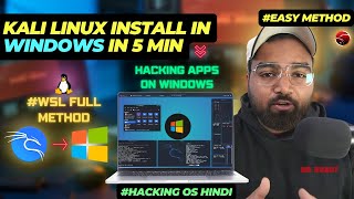 🚀 Kali Linux Installation in Windows in 5 Mins  WSL Tutorial 2024 🔐  Hack Like a Pro 💻🔥Hindi [upl. by Ahsekad416]