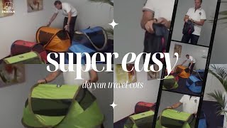 Deryan travelcot  Super easy in use  Pops up in 2 sec [upl. by Adhern]