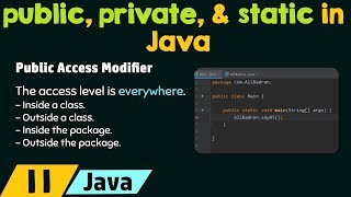 public private and static in Java [upl. by Luby]