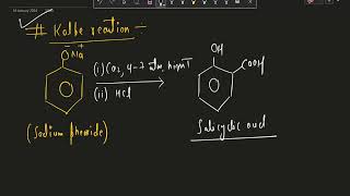 Kolbe reaction phenol class 12th [upl. by Chernow]