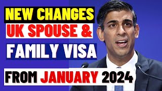 New Changes To UK Spouse Visa Family Visa amp Work Visa From January 2024 UK Immigration New Rules [upl. by Nellad]