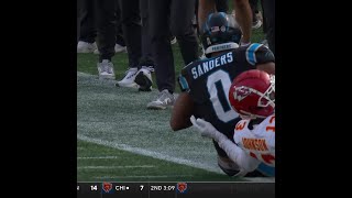 JaTavion Sanders catches for a 28yard Gain vs Kansas City Chiefs [upl. by Enimsay]