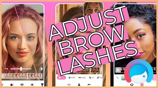 How To Adjust Brow Lashes on Facetune 2023 [upl. by Kylstra633]