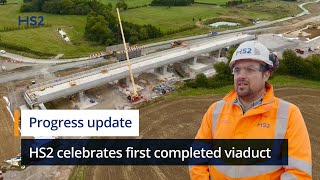 HS2 celebrates first completed viaduct [upl. by Nylarad405]