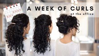 A WEEK OF CURLS FOR THE OFFICE  WOMENS HAIRSTYLES  EASY CURLY HAIRSTYLES  THE CURL STORY [upl. by Woody319]