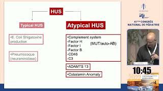 Syndrome hémolytique et urémique  du diagnostic à la priseen charge Pr Tim Ulinski  Paris [upl. by Penny200]